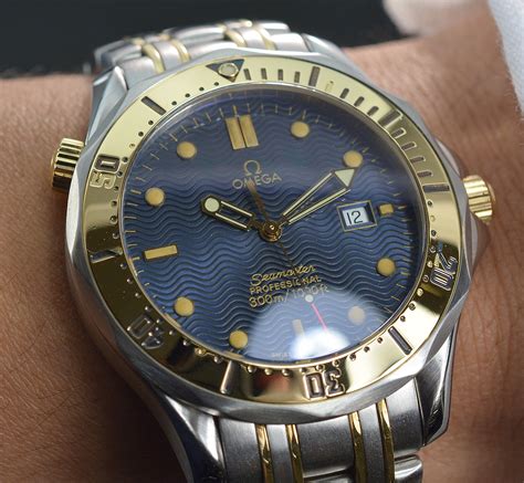 omega gold watch seamaster mens|Omega Seamaster 300m pre owned.